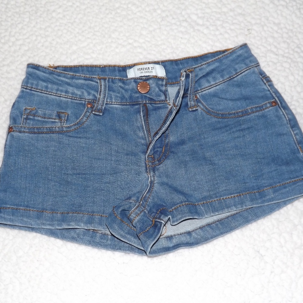 Forever 21 blue jean shorts.